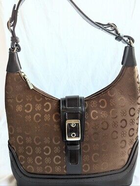 Eduardo Mourani Brown Monogram Hobo Shoulder Bag